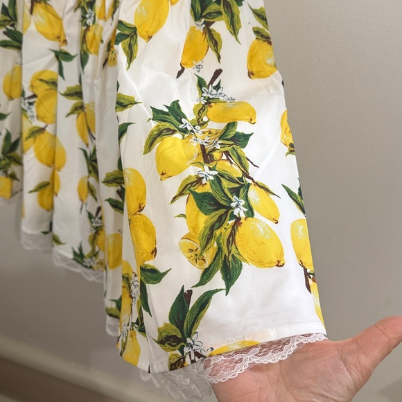 FASHION NOVA Mini Dress Womens Small White Yellow Coquette NWT - Picture 7 of 13